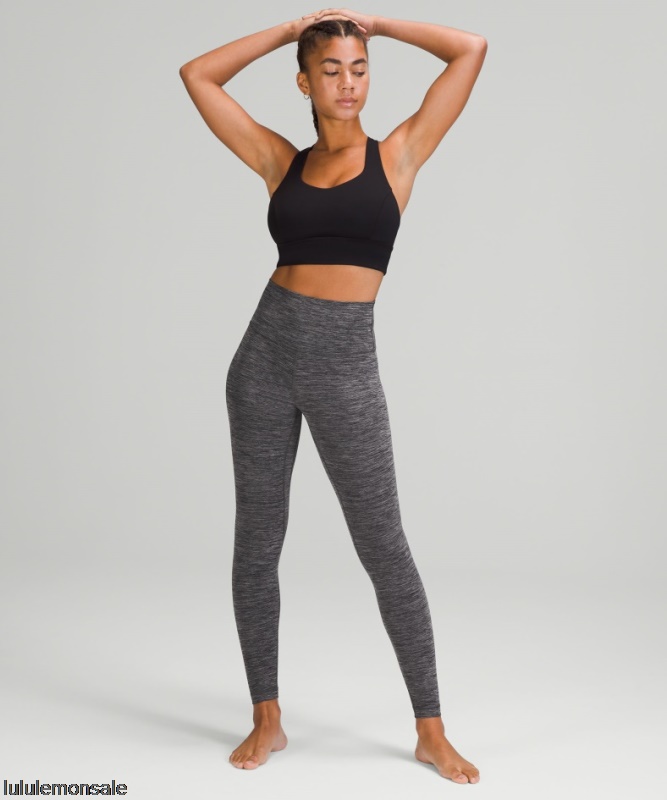 Lululemon Damen DELULU041 | Schwarz Meliert Align Hochhaushose 28